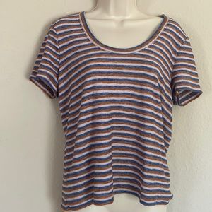 Madewell Alto Stripe Scoop Tee Sz M